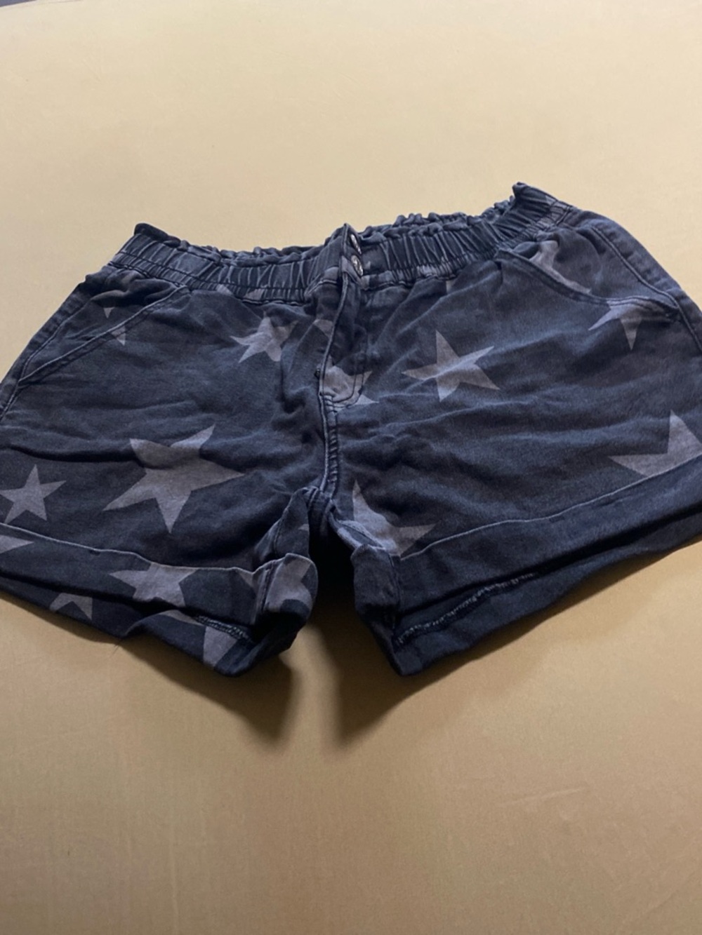 Star Print Navy Casual Shorts
